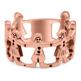 Children Oxidized Band Solid 925 Sterling Silver (11mm)