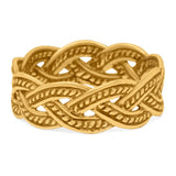 Braid Band Oxidized Ring Solid 925 Sterling Silver Thumb Ring (6mm)