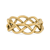 Celtic Knot Infinity Braided Style New Design Oxidized Band Solid 925 Sterling Silver Thumb Ring 5mm