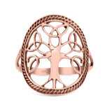 Generations New Design Celtic Tree Of Life Trending Oxidized Band Solid 925 Sterling Silver Thumb Ring 19mm
