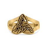 Trinity Celtic Knot Ring Oxidized 925 Sterling Silver 12mm