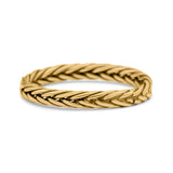 Multi Braided Unique Criss Cross Celtic Oxidized Band Thumb Ring (3mm)