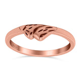 Mountains Ring Oxidized Band Solid 925 Sterling Silver Thumb Ring (5mm)