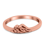 Mountains Ring Oxidized Band Solid 925 Sterling Silver Thumb Ring (5mm)