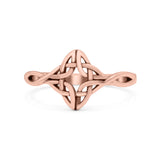 Classic Celtic Knot Twist New Fashion Oxidized Band Solid 925 Sterling Silver Thumb Ring (9.5mm)