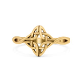 Classic Celtic Knot Twist New Fashion Oxidized Band Solid 925 Sterling Silver Thumb Ring (9.5mm)