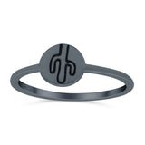 Cactus Ring Oxidized Band Solid 925 Sterling Silver Thumb Ring (7mm)