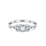 Petite Dainty Infinity Pentagram Star Thumb Ring Band 925 Sterling silver