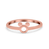 Petite Dainty Plain Rings Band Round 925 Sterling Silver