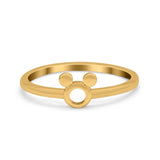 Petite Dainty Plain Rings Band Round 925 Sterling Silver