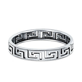 Aztec Ring Oxidized Band Solid 925 Sterling Silver Thumb Ring (4mm)