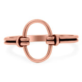 Oval Shape Oxidized Band Solid 925 Sterling Silver (12mm)