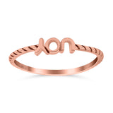 You Band Oxidized Ring Solid 925 Sterling Silver Thumb Ring (3.5mm)