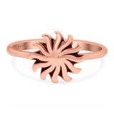 Sun Ring Oxidized Band Solid 925 Sterling Silver Thumb Ring (10mm)