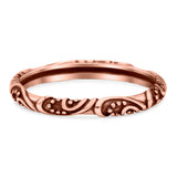 Bali Ring Oxidized Band Solid 925 Sterling Silver Thumb Ring (2.5mm)