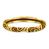 Bali Ring Oxidized Band Solid 925 Sterling Silver Thumb Ring (2.5mm)