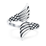 Mermaid Tails Ring Oxidized Band Solid 925 Sterling Silver Thumb Ring (23mm)