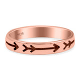 Arrow Ring Oxidized Band Solid 925 Sterling Silver Thumb Ring (3.5mm))