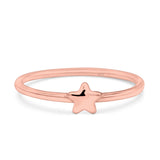 Star Ring Oxidized Band Solid 925 Sterling Silver Thumb Ring (5mm)