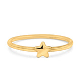 Star Ring Oxidized Band Solid 925 Sterling Silver Thumb Ring (5mm)
