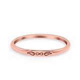 Infinity Wings Ring Oxidized Band Solid 925 Sterling Silver Thumb Ring (2.2mm)