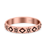Sun Ring Oxidized Band Solid 925 Sterling Silver Thumb Ring (3mm)