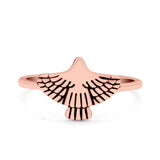 Eagle Ring Oxidized Band Solid 925 Sterling Silver Thumb Ring (10mm)