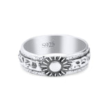 Classic Sun Trending Oxidized Band Thumb Ring (5.8mm)