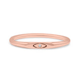 Classic Eye Dainty Stylish Band Thumb Ring (2mm)