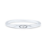 Classic Eye Dainty Stylish Band Thumb Ring (2mm)