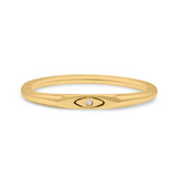 Classic Eye Dainty Stylish Band Thumb Ring (2mm)