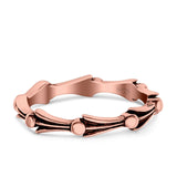 Oxidized Ring Band Solid 925 Sterling Silver Thumb Ring (4mm)