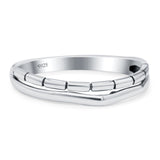 Double Band Oxidized Ring Solid 925 Sterling Silver Thumb Ring (4mm)