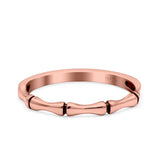 Bamboo Ring Oxidized Band Solid 925 Sterling Silver Thumb Ring (2.5mm)
