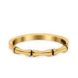 Bamboo Ring Oxidized Band Solid 925 Sterling Silver Thumb Ring (2.5mm)