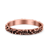Bali Style Oxidized Ring Band Solid 925 Sterling Silver Thumb Ring (3mm)