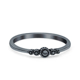 FBali Style Band Oxidized Solid 925 Sterling Silver Thumb Ring (3mm)