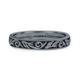 Braided Ring Oxidized Band Solid 925 Sterling Silver Thumb Ring (3mm)