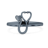 Custom Stethoscope ID Medical Design Jewelry Oxidized Statement Ring Band Solid 925 Sterling Silver Thumb Ring (12mm)