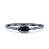 Antiqued Pea Pod Three Peas Stackable Nature Inspired Trending Oxidized Statement Band Solid 925 Sterling Silver Thumb Ring (4.1mm)