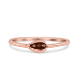 Antiqued Pea Pod Three Peas Stackable Nature Inspired Trending Oxidized Statement Band Solid 925 Sterling Silver Thumb Ring (4.1mm)