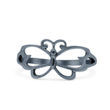  Cutout Butterfly ring Black tone
