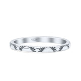 Pretty Sunrise Or Sunset Ring Rounded Sunshine New Art Trending Oxidized Band Solid 925 Sterling Silver Thumb Ring (1.8mm)