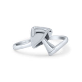Unique Mushroom Style Artisan Stylish Oxidized Ring Band Thumb Ring (11.8mm)