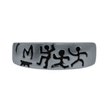 Antiquated Handcrafted Caveman Delicate Artisan Unique Style Oxidized Band Thumb Ring (6.4mm)