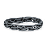 Infinity Princess Twisted Rope Braided New Stylish Oxidized Band Thumb Ring (3.2mm)