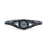 Sphere Bali Style Cultured Modish Art Oxidized Ring Band Thumb Ring (5.4mm)