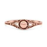 Sphere Bali Style Cultured Modish Art Oxidized Ring Band Thumb Ring (5.4mm)