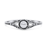 Sphere Bali Style Cultured Modish Art Oxidized Ring Band Thumb Ring (5.4mm)
