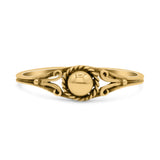 Sphere Bali Style Cultured Modish Art Oxidized Ring Band Thumb Ring (5.4mm)